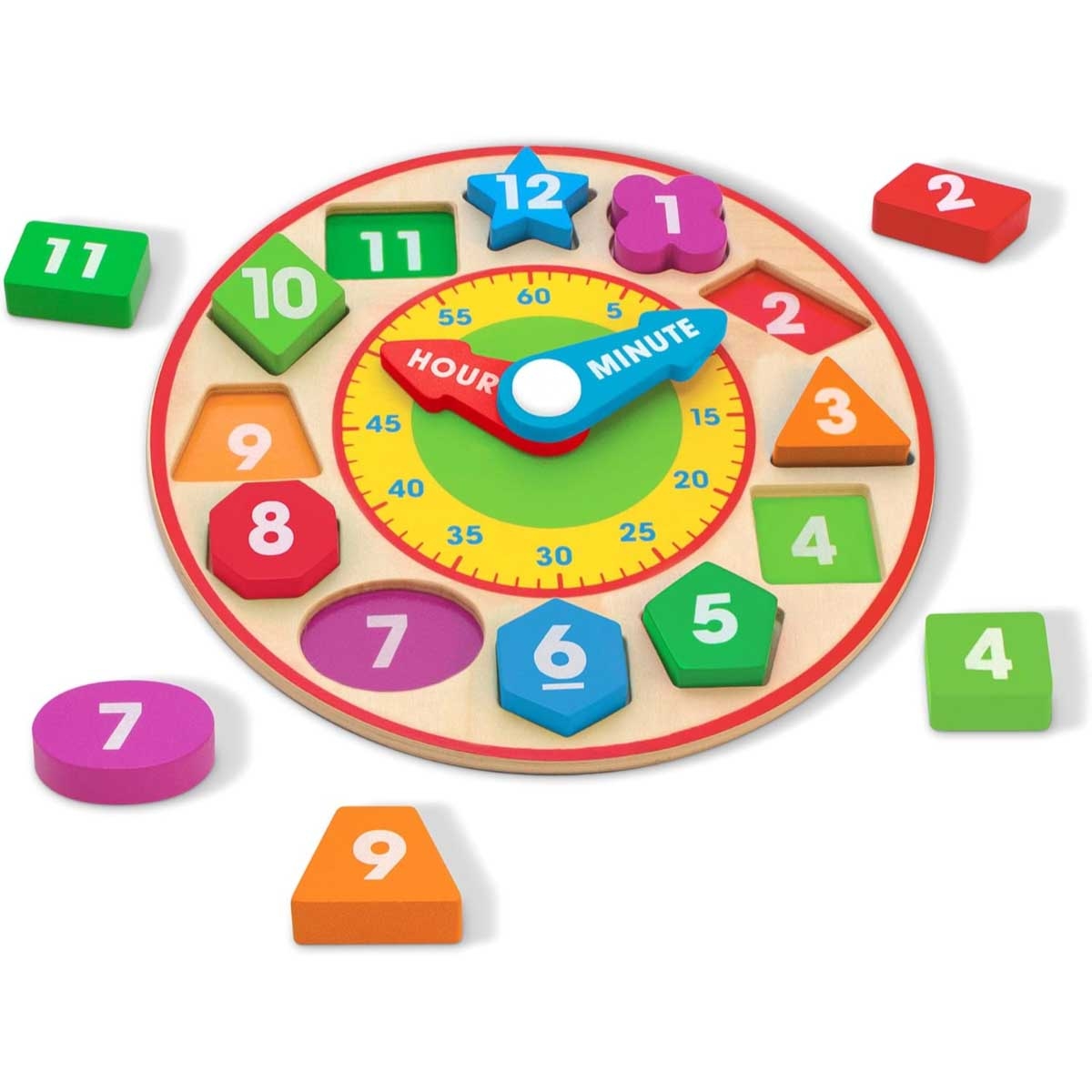 Melissa & Doug Shape Sorting Clock Wooden Educational Toy Unisex, 3-4 Years