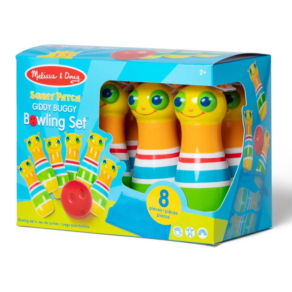 Melissa & Doug Sunny Patch Giddy Buggy Bowling Set Unisex, 3-4 Years