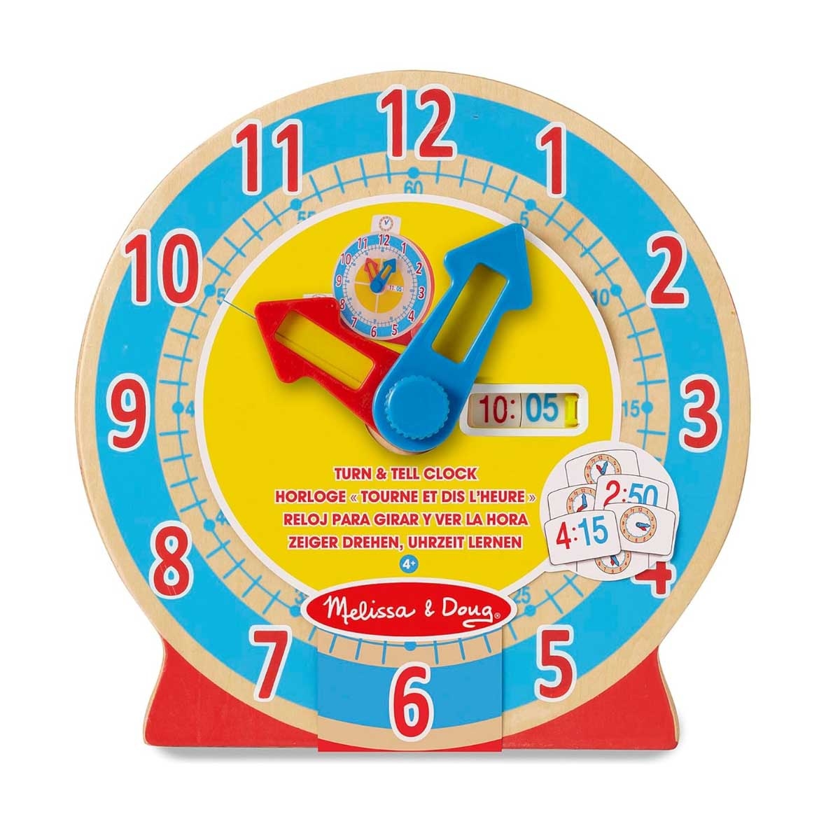Melissa & Doug Turn & Tell Wooden Clock Educational Toy Unisex, 3-4 Years
