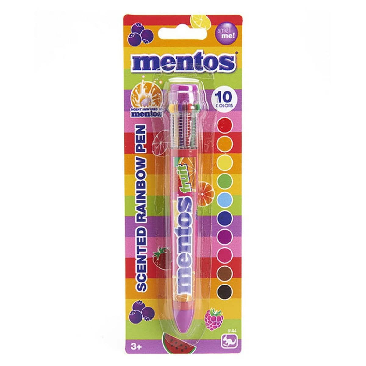 Mentos 10-Colour Scented Rainbow Pen Unisex, 3-4 Years