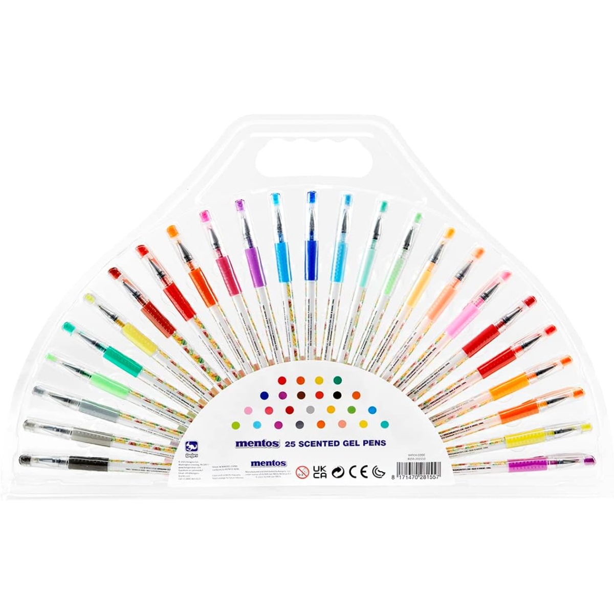 Mentos Scented Gel Pens Unisex, 3-4 Years, Pack of 25