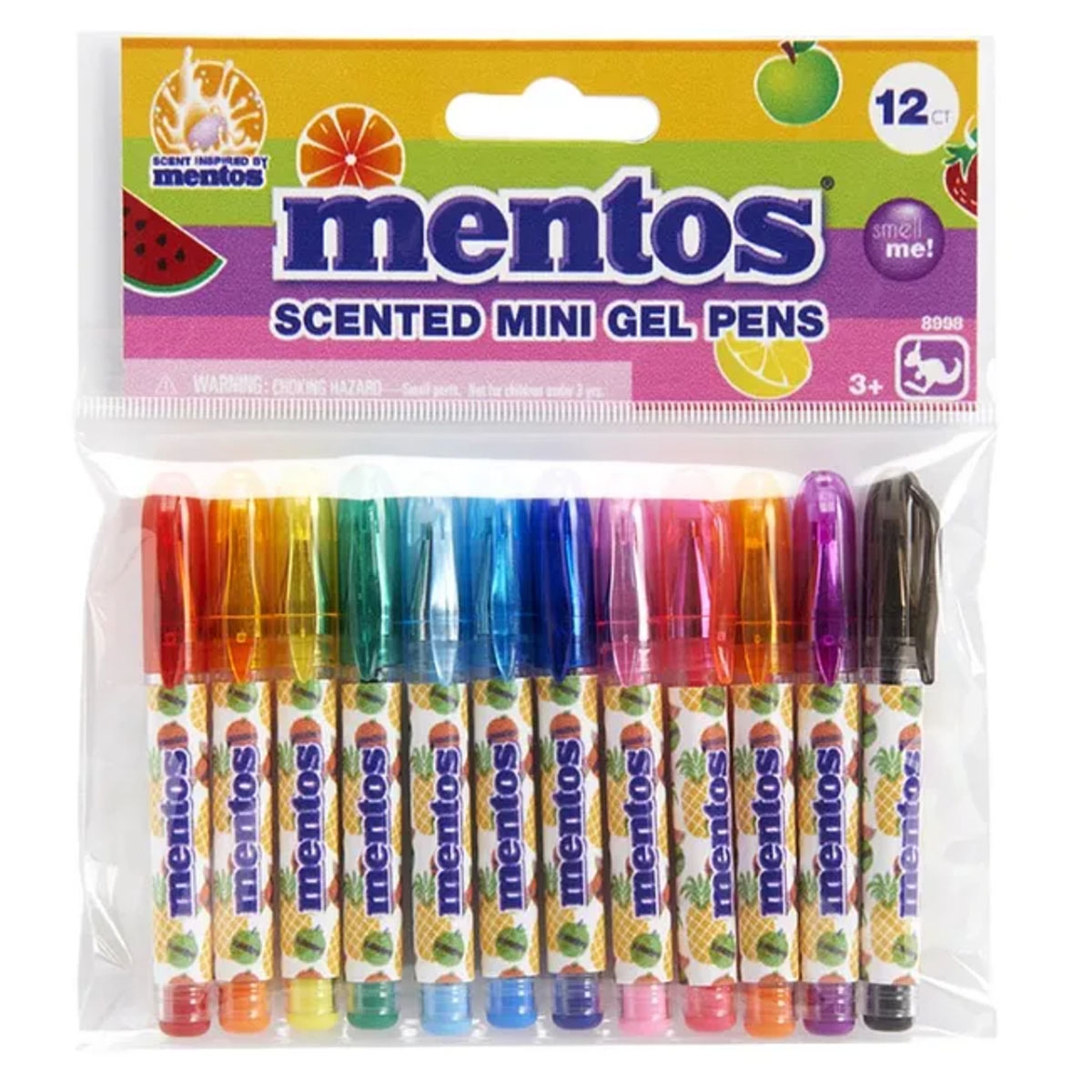 Mentos Scented Mini Gel Pens Unisex, 3-4 Years, Pack of 12