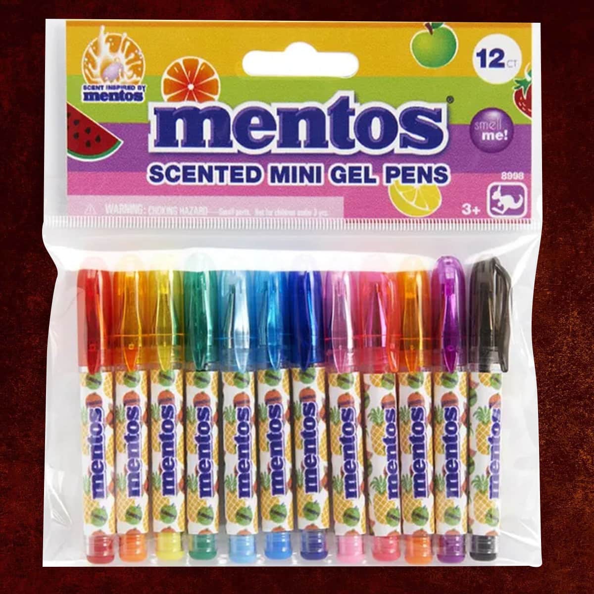 Mentos Scented Mini Gel Pens Unisex, 3-4 Years, Pack of 12