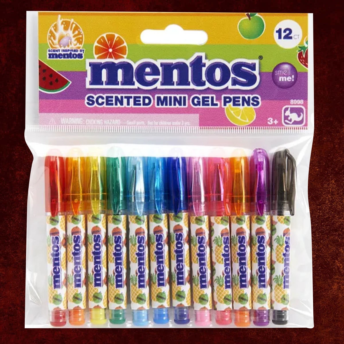 Mentos Scented Mini Gel Pens Unisex, 3-4 Years, Pack of 12