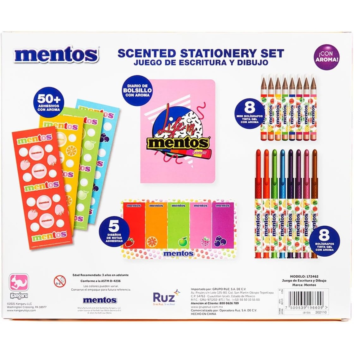 Mentos Scented Stationery Set Unisex, 3-4 Years, Pack of 19