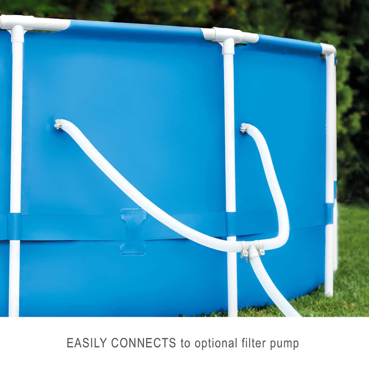 Intex 144" Round Metal Frame Pool, 6503 Ltr, 4 Persons 5-7 Years