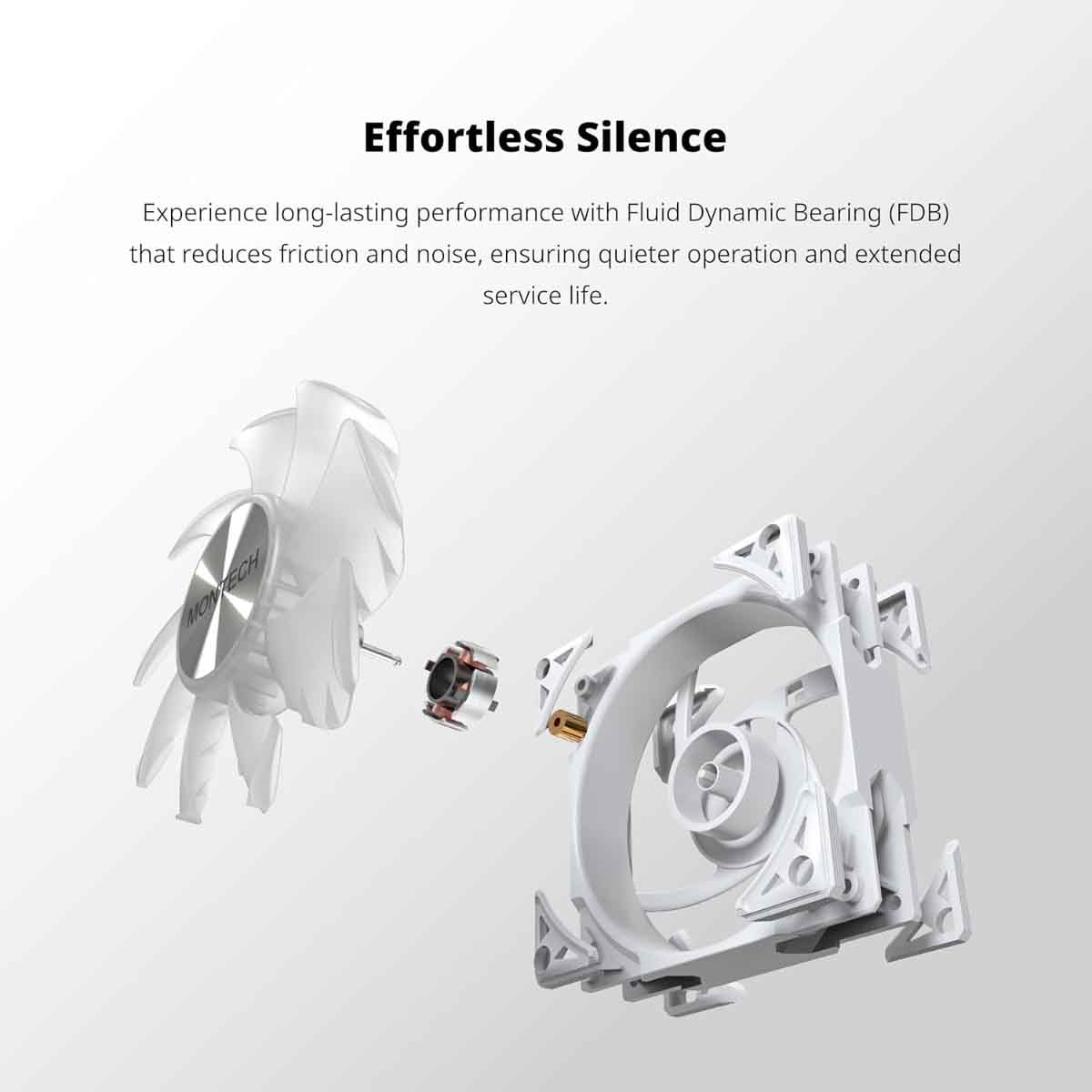 Montech White Metal Pro 12 ARGB Cooling Fan