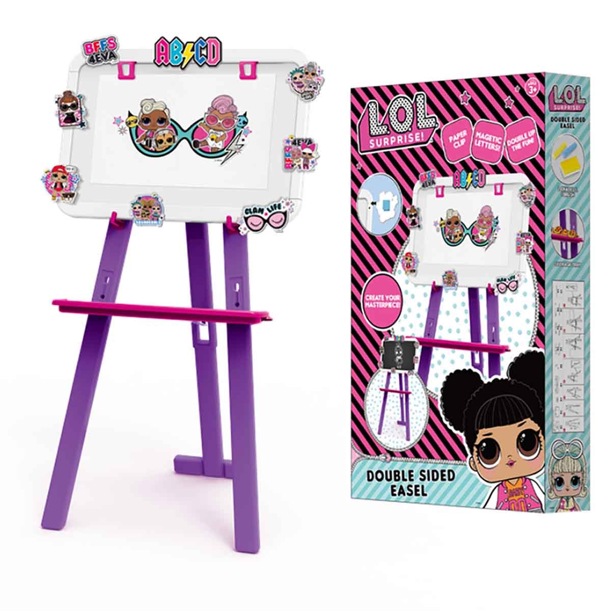 LOL Surprise! Double Sided Board Easel Playset Girls, 3-4 Years