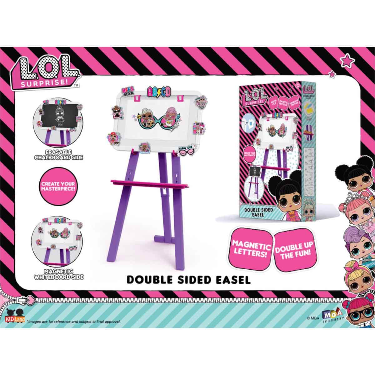 LOL Surprise! Double Sided Board Easel Playset Girls, 3-4 Years