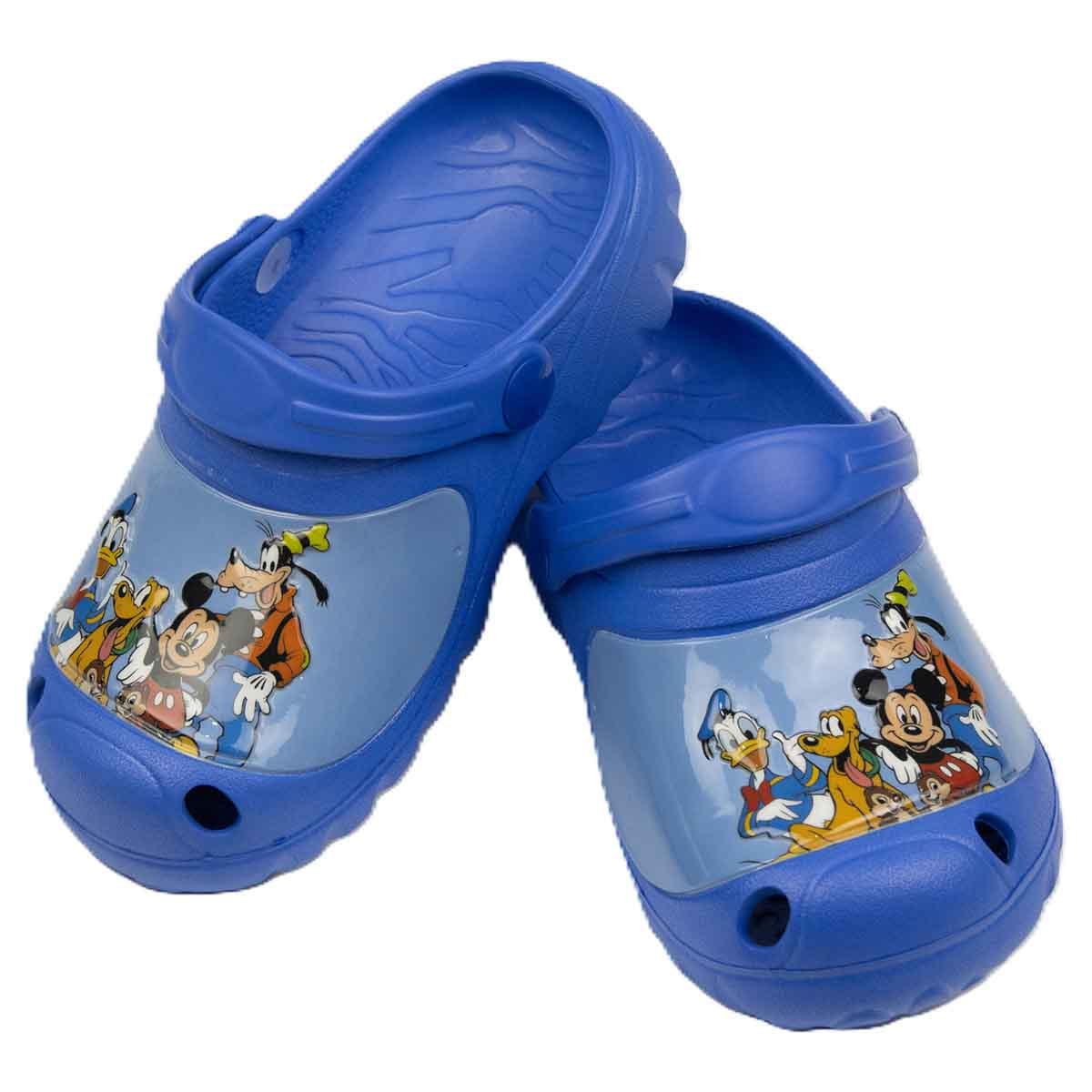 Mickey & Friends EU Blue Lightweight & Comfortable Slip-On Sandals Kids Klogs Unisex