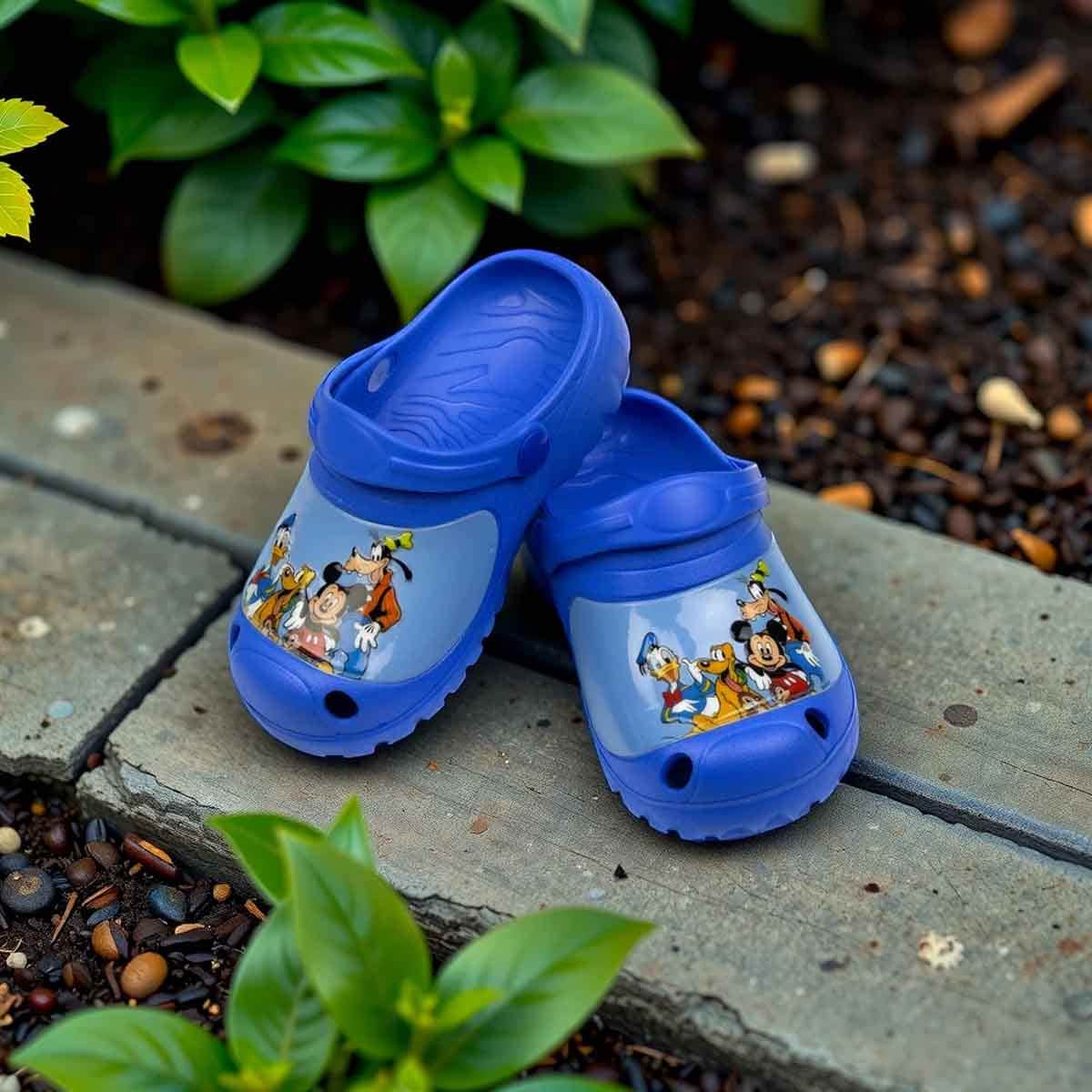 Mickey & Friends EU Blue Lightweight & Comfortable Slip-On Sandals Kids Klogs Unisex