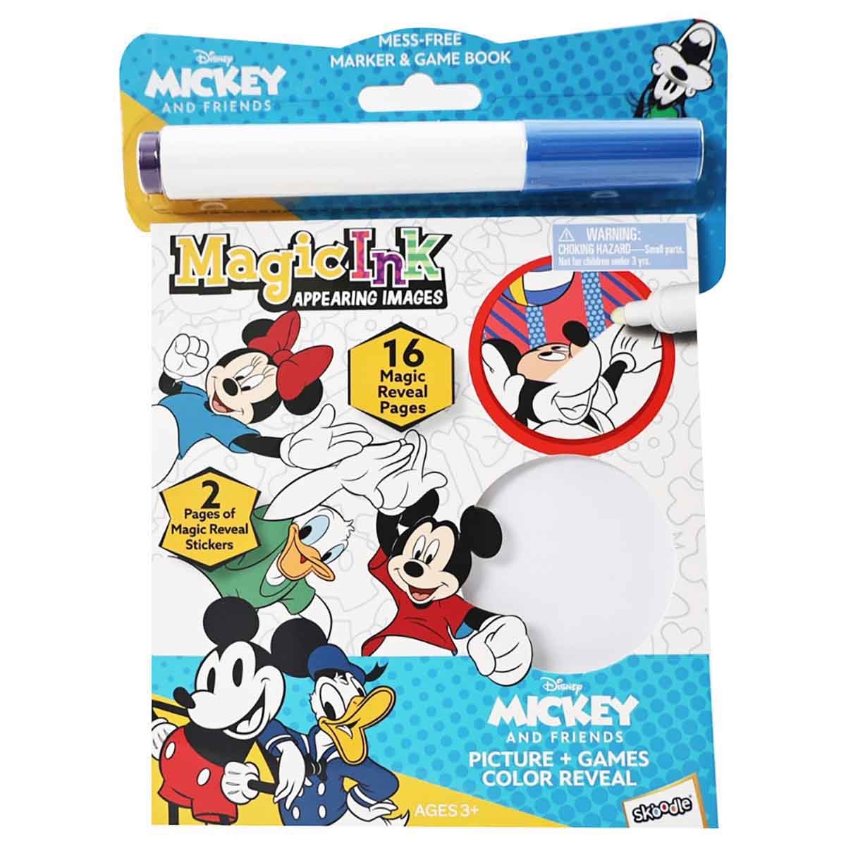 ميكي وأصدقاؤه كتاب الحبر السحري مع ملصقات للجنسين، عمر 3-4 سنوات