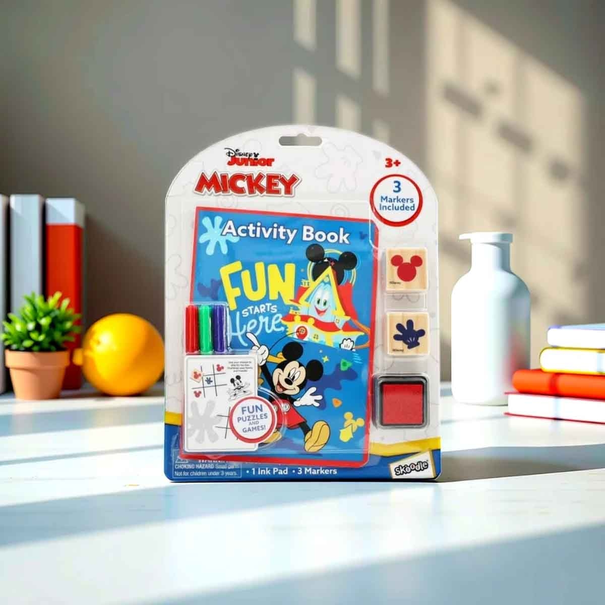 Disney Junior Colouring & Activity Book with Wooden Stamps Unisex, 3-4 Years