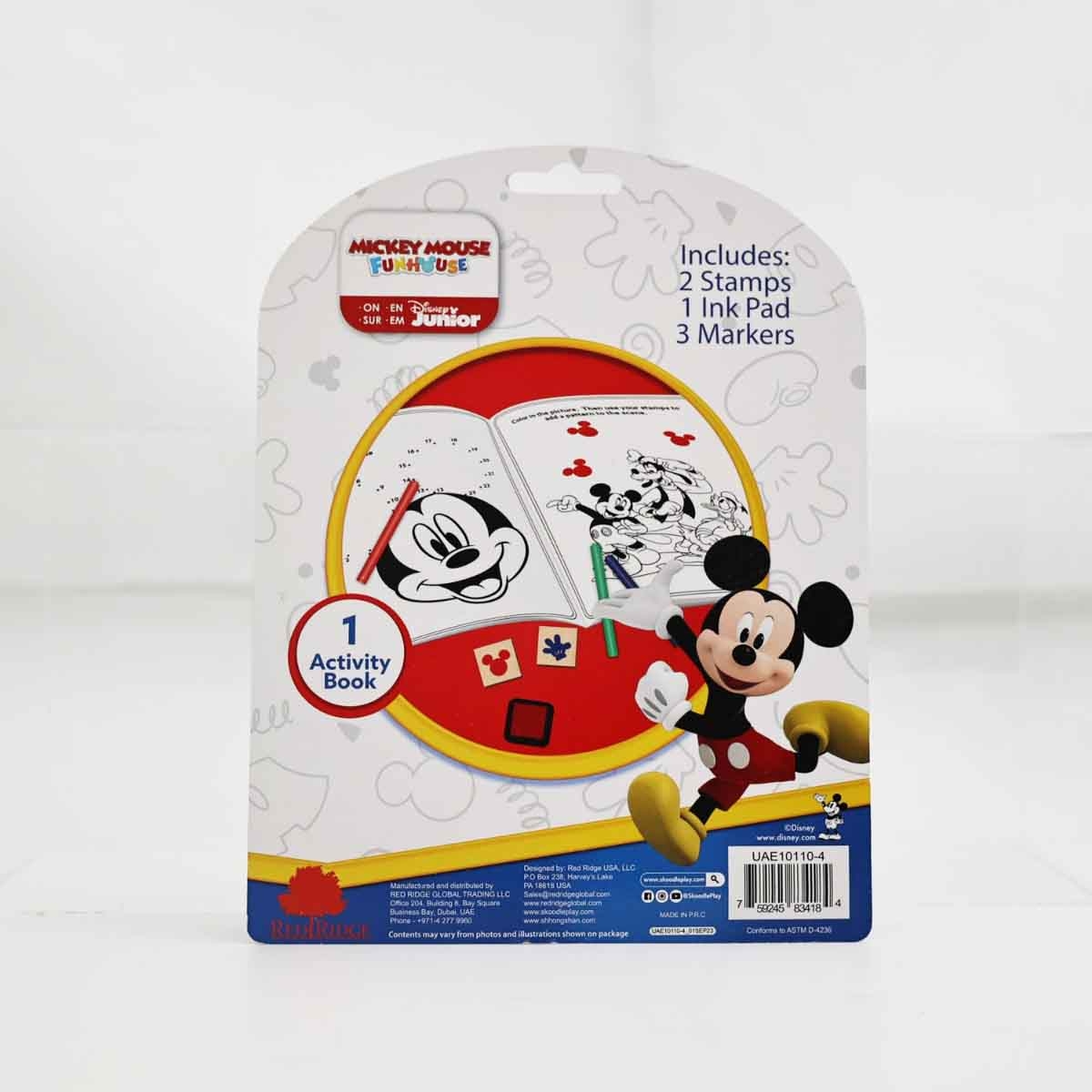 Disney Junior Colouring & Activity Book with Wooden Stamps Unisex, 3-4 Years