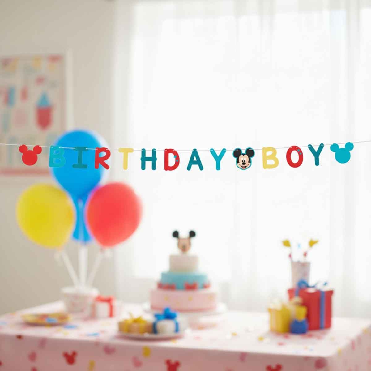 Mickey Mouse Fun To Be One Jumbo Letter Banner