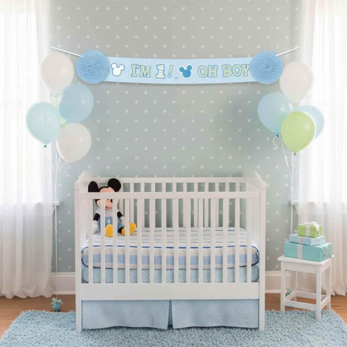 Mickey Mouse 360" 1st Birthday Crepe Streamer