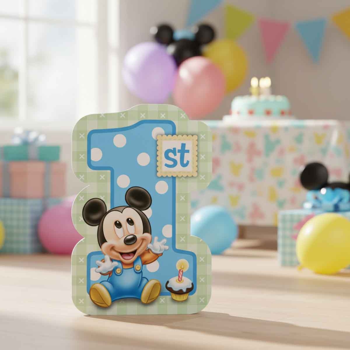 Mickey Mouse 8-Piece 1st Birthday Invitations Set