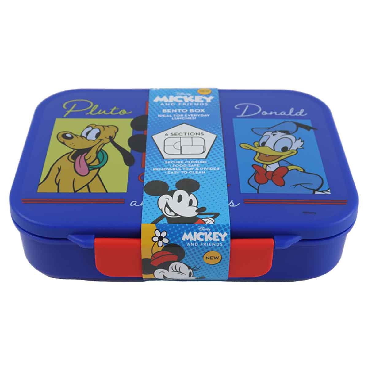 Mickey Mouse 1100ml Disney 6-Compartment Bento Lunch Box