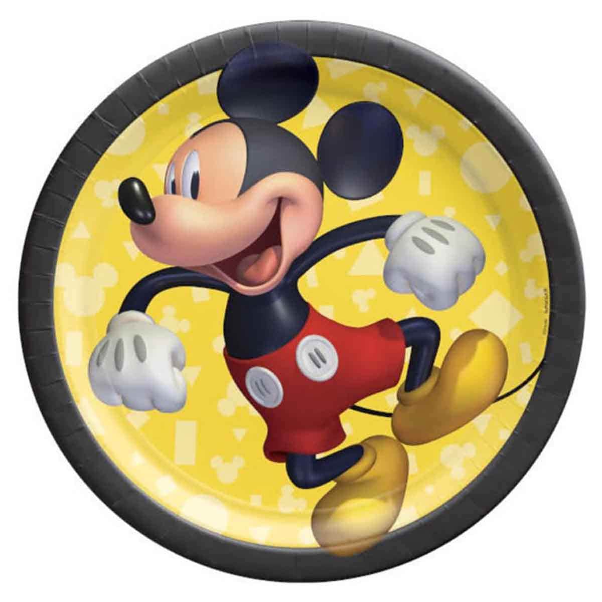 ميكي ماوس مجموعة صحون ورقية دائرية 7 انش فوريفر عدد 8 قطع