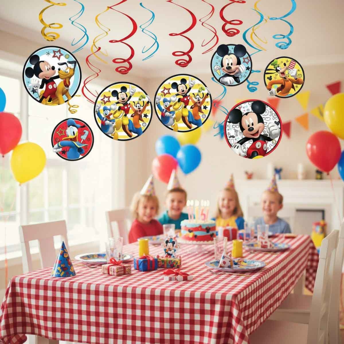 ميكي ماوس أون ذا غو حزمة زينة حلزونية قيمة