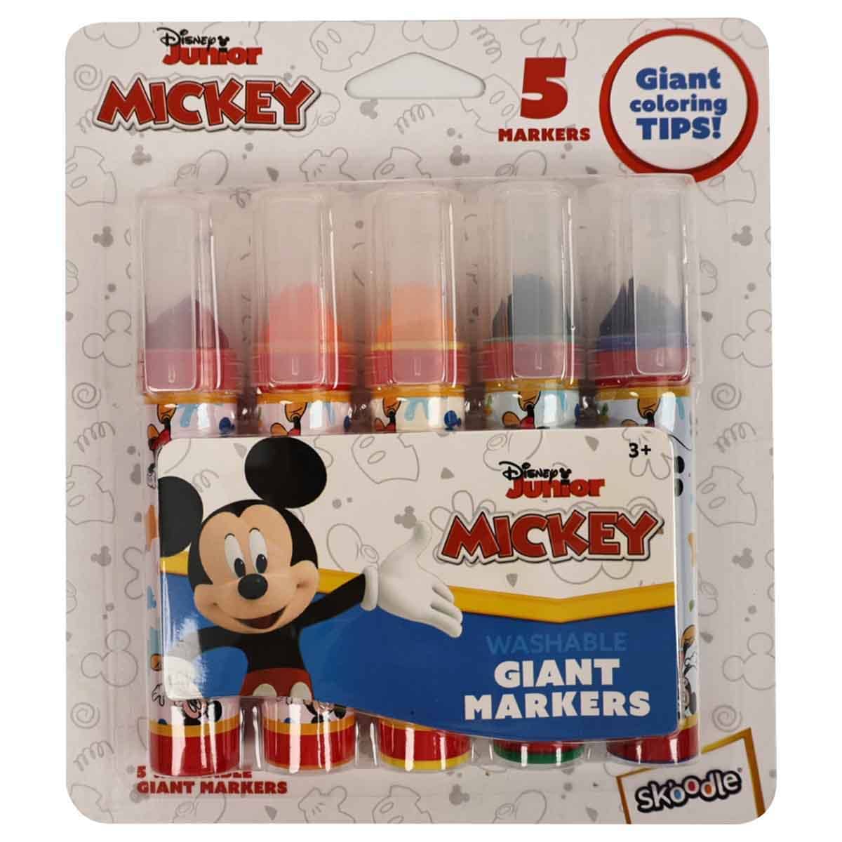 Disney Junior 10007 5-Washable Giant Markers Unisex, 3-4 Years