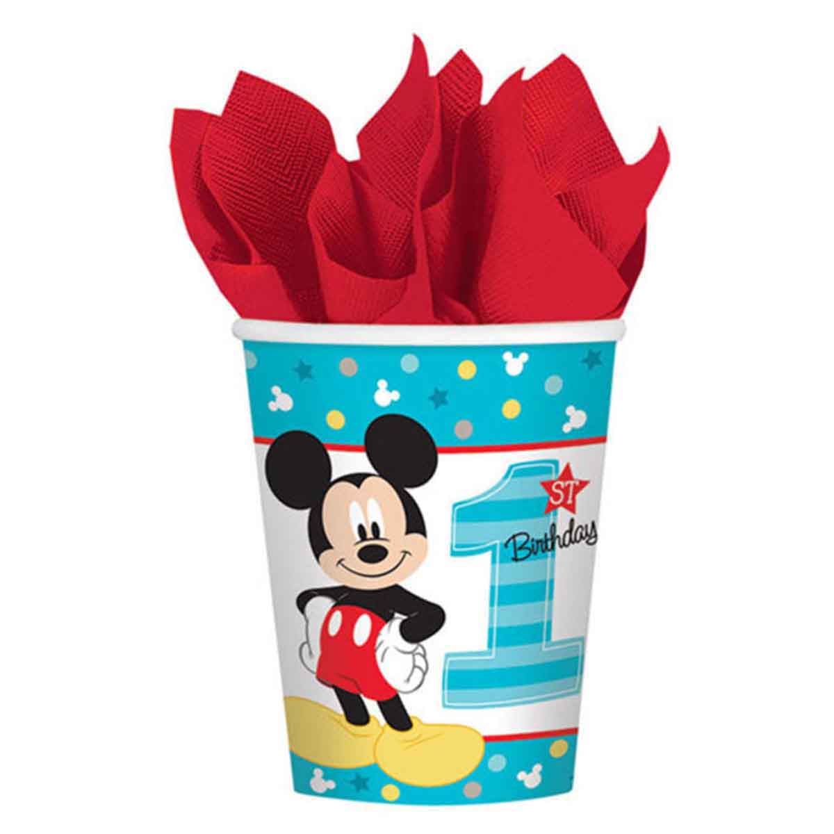 Mickey Mouse 8-Piece 9oz Fun To Be One Paper Cup Set
