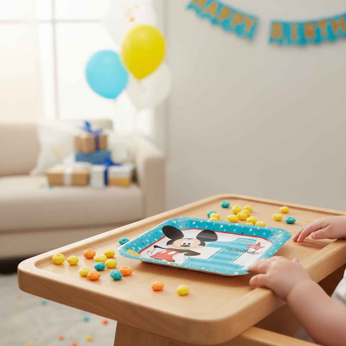 Mickey Mouse 9" Fun To Be One Square Plate Set