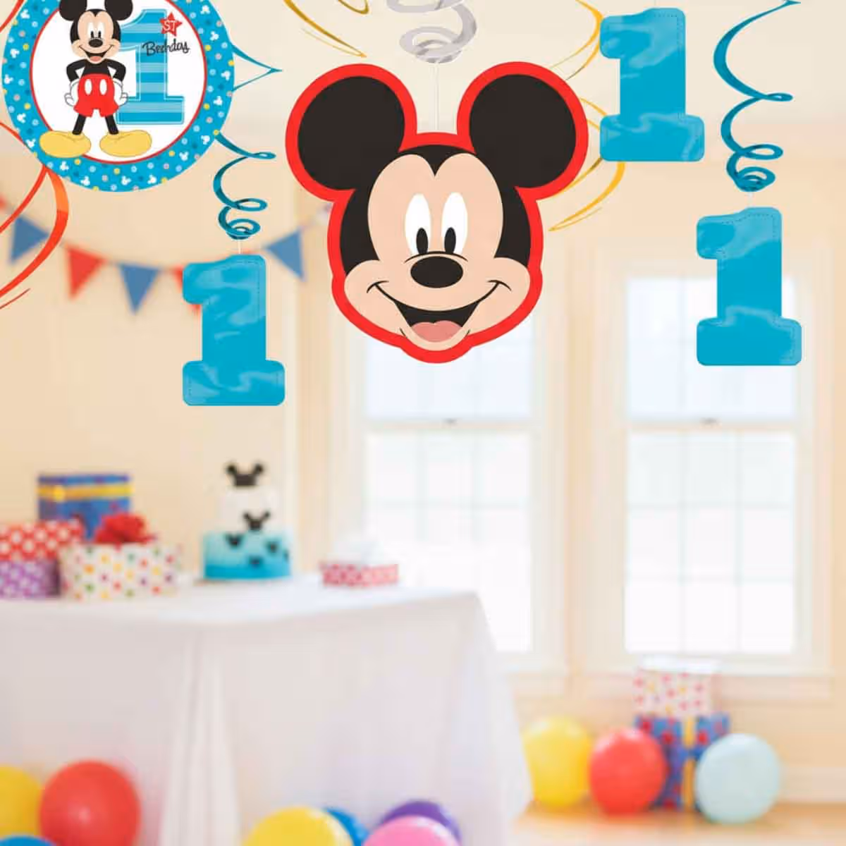 Mickey Mouse Fun To Be One Swirl Decoration Set