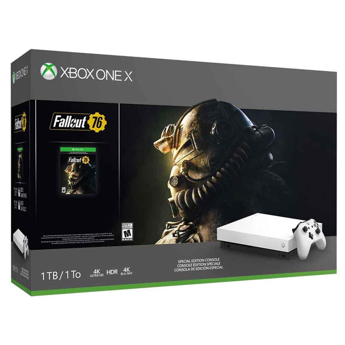 Microsoft Xbox One X Fallout 76 White Special Edition 1TB Console with Wireless Controller