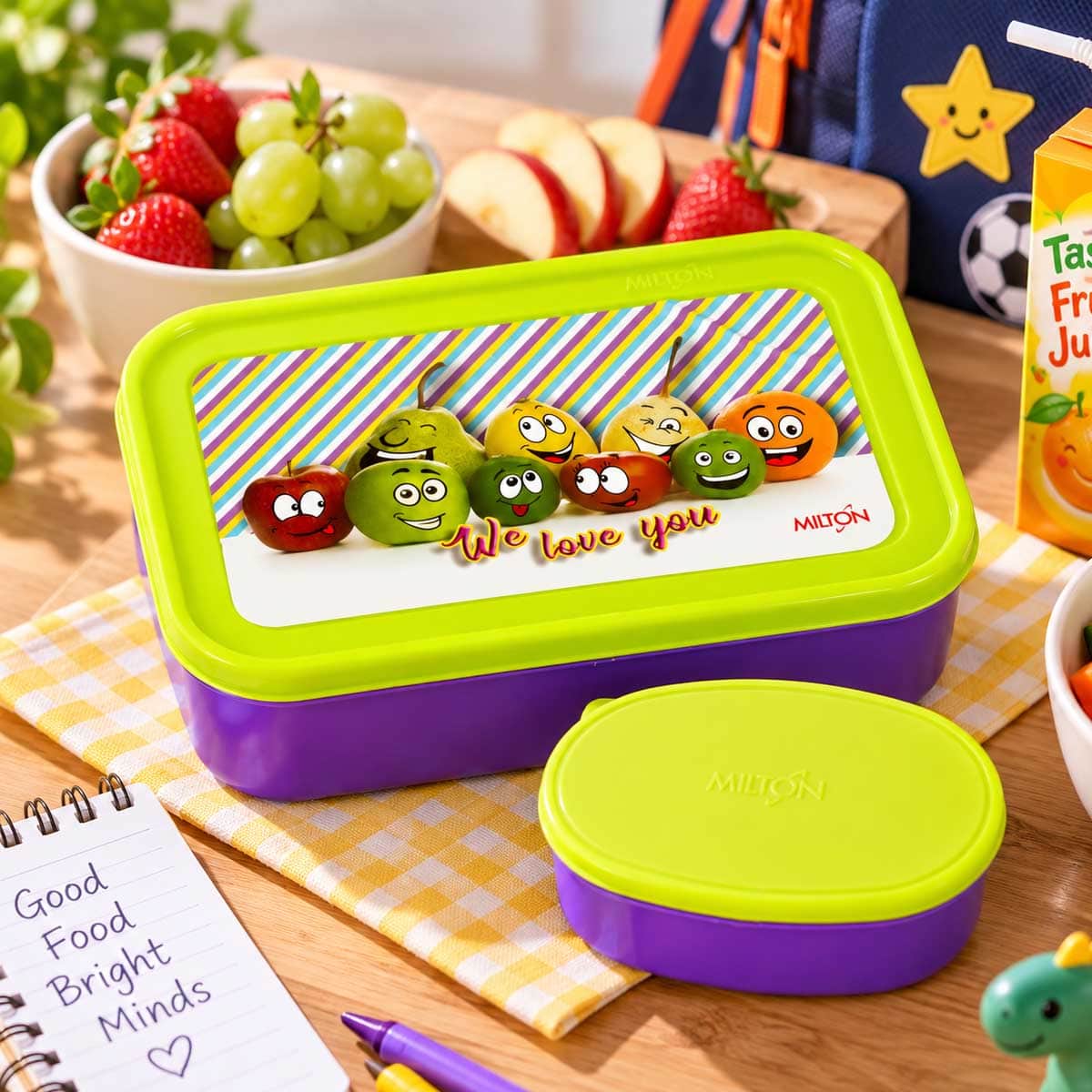 Milton Purple School Time Lunch Box