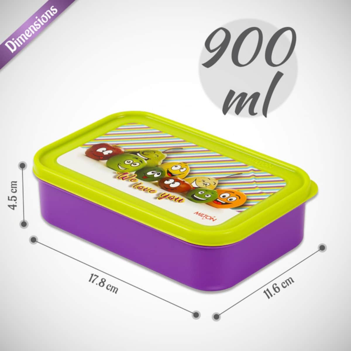 Milton Purple School Time Lunch Box