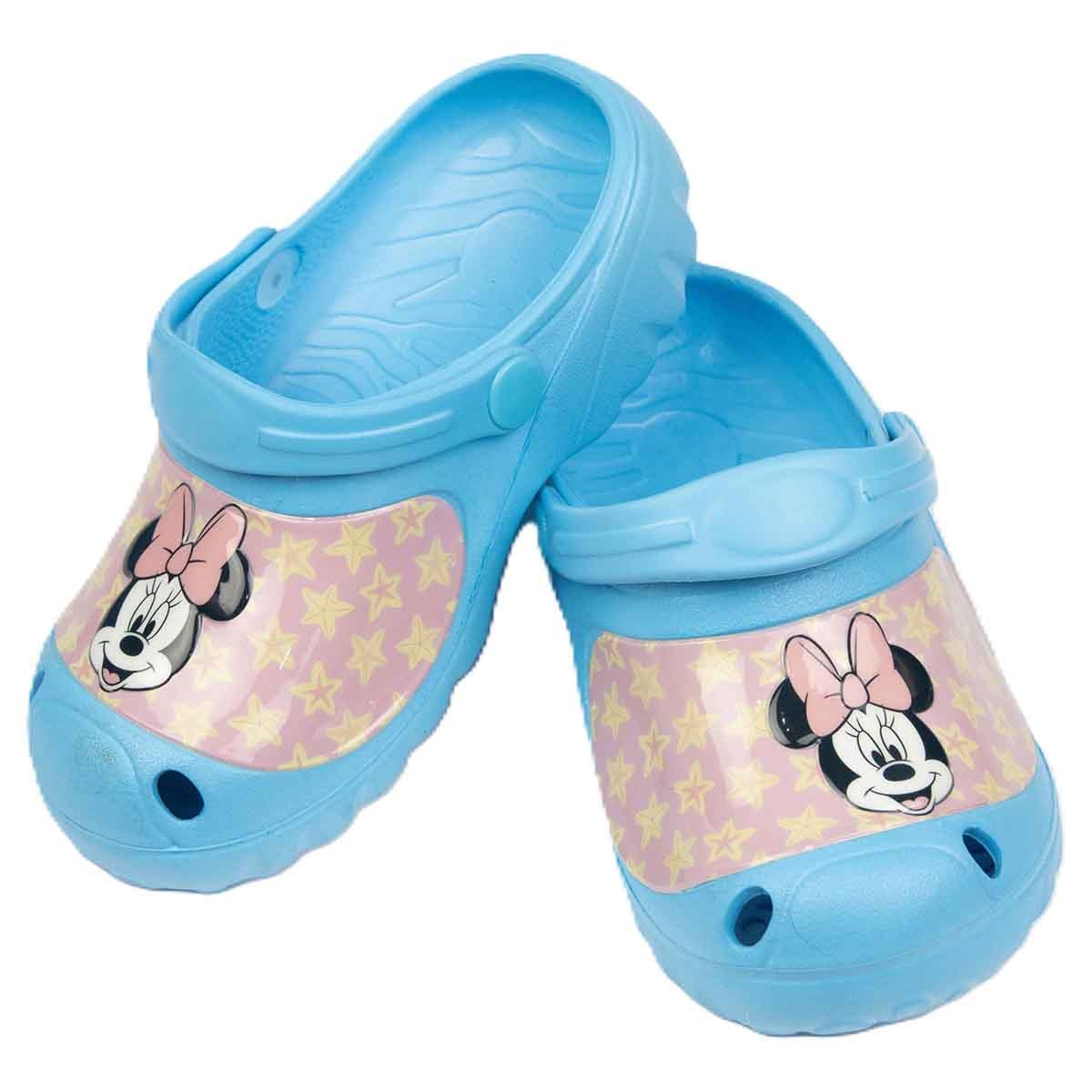 ميني آند فريندز صنادل خفيفة مريحة للأطفال باللون الأزرق للبنات