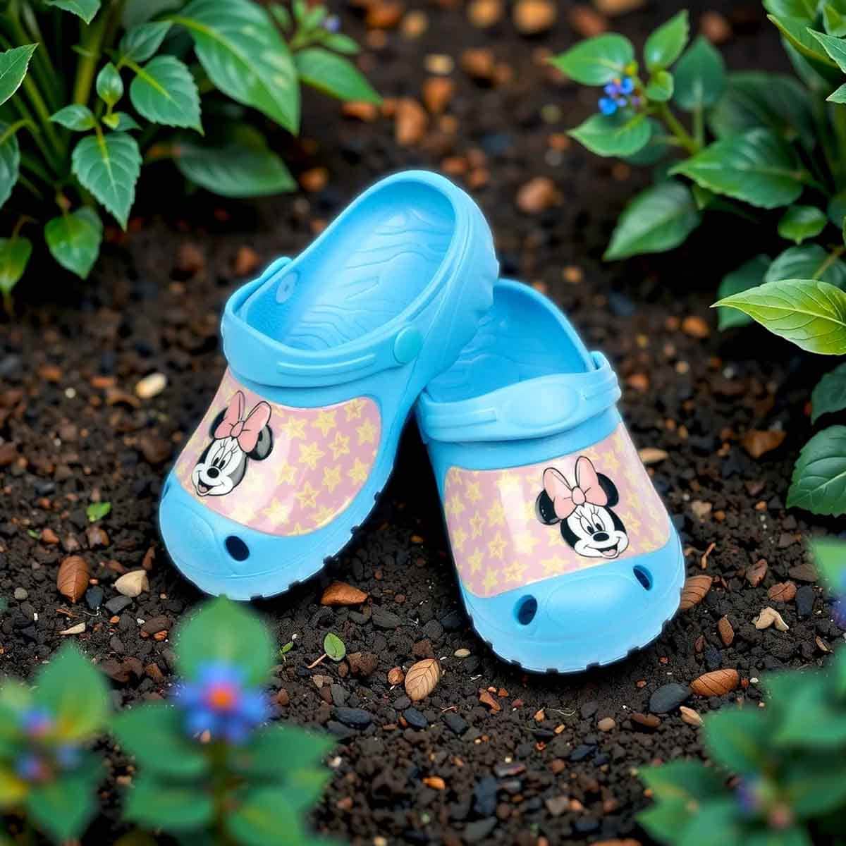 Minnie & Friends EU Blue Lightweight & Comfortable Slip-On Sandals Kids Klogs Girls