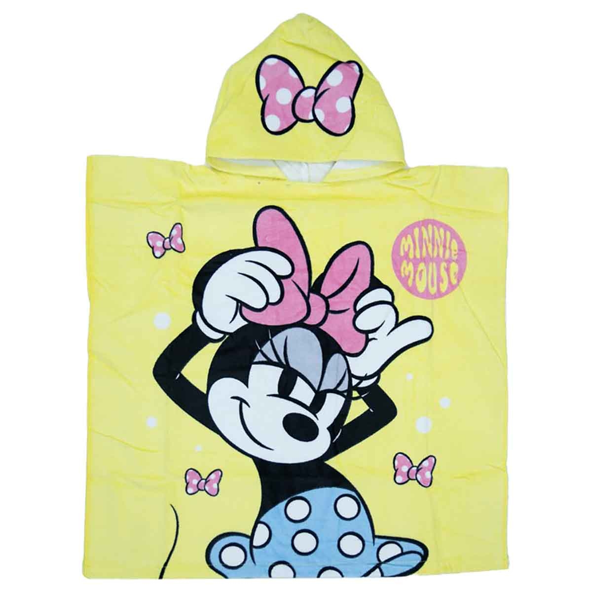 ميني منشفة أطفال بقلنسوة ناعمة ومريحة باللون الأصفر للبنات من عمر 3-4 سنوات