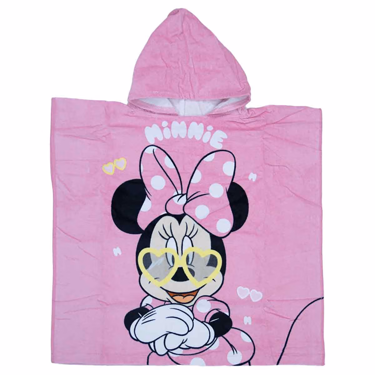 Barbie Pink 100% Cotton Soft & Absorbent Hooded Poncho Kids Towel Girls, 3-4 Years