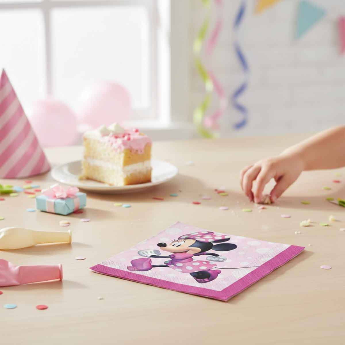 ميني ماوس مجموعة 16-قطعة مناديل مشروبات دائم