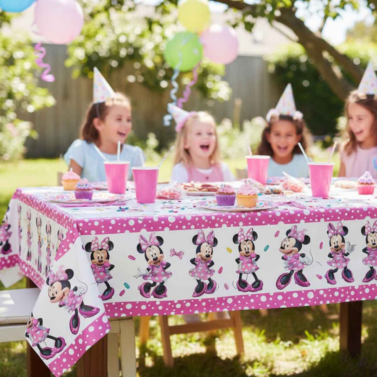 ميني ماوس غطاء طاولة بلاستيكي دائم