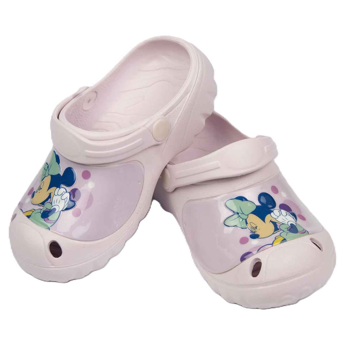 Minnie Mouse EU Light Pink Lightweight & Comfortable Slip-On Sandals Kids Klogs Girls