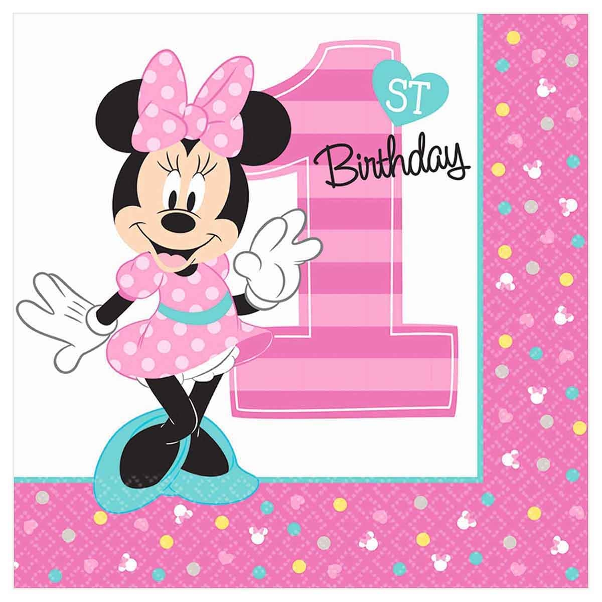 Minnie Mouse Fun To Be One Lunch Napkin Set