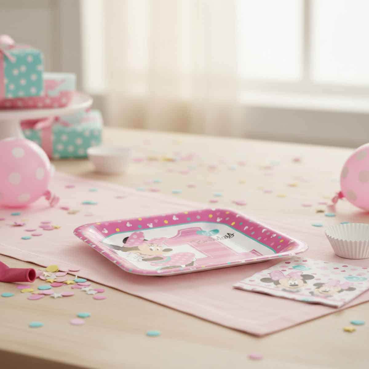 Minnie Mouse 7" Fun To Be One Square Plate Set