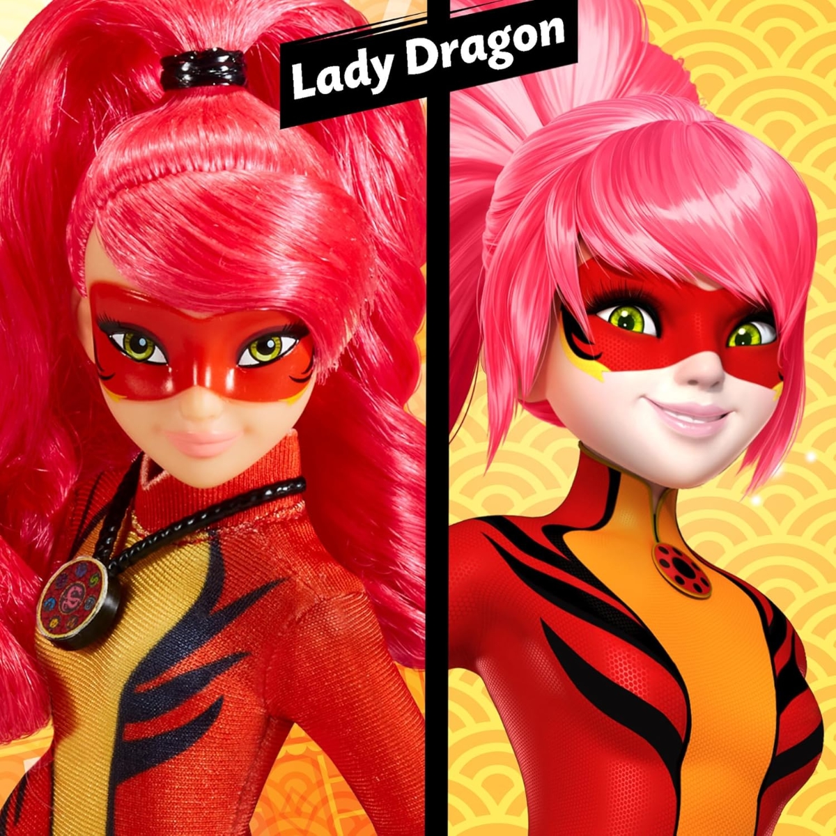 Miraculous 10.5" Zag Heroes Lady Dragon Fashion Doll Girls, 5-7 Years