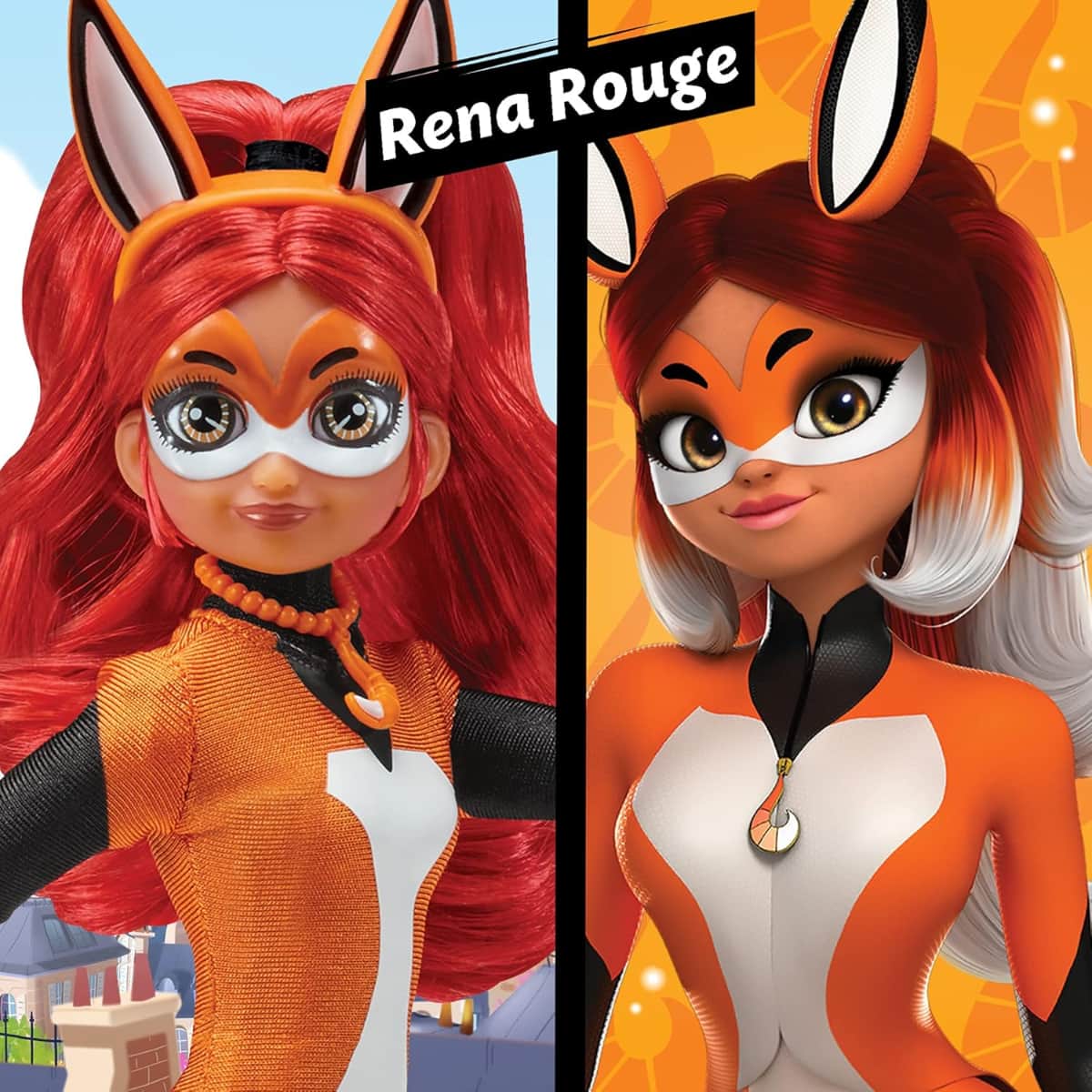 Miraculous 10.5" Zag Heroes Rena Rouge Fashion Doll Girls, 5-7 Years