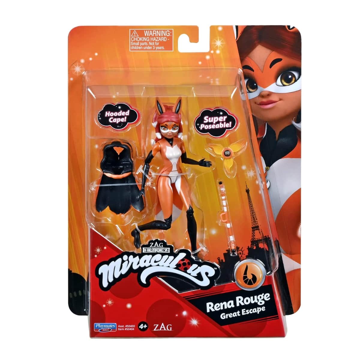 Miraculous 4.7" Rena Rouge Great Escape Fashion Doll Girls, 5-7 Years