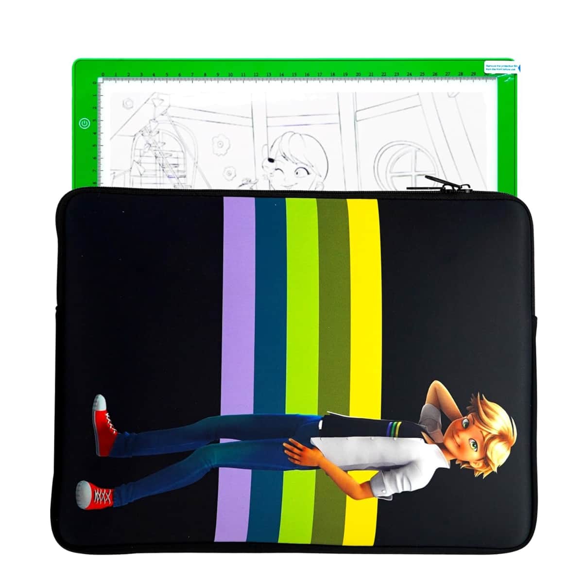 Miraculous Cat Noir Portable LED A4 Light Pad Drawing Kit Girls, 5-7 Years