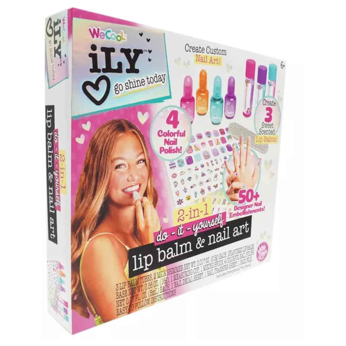 Miraculous Donuts Slime Kit & Ily 2-In-1 Lip Balm & Nail Art Bundle Pack Girls, 5-7 Years