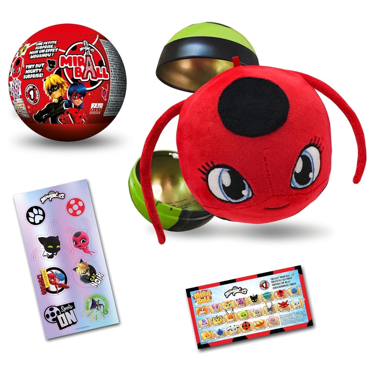 Miraculous Ladybug Miraball 4-in-1 Surprise Plush Girls, 3-4 Years