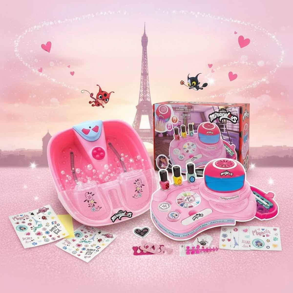 Miraculous Manicure Studio & Marinette Foot Spa Bundle Pack Girls, 8-10 Years