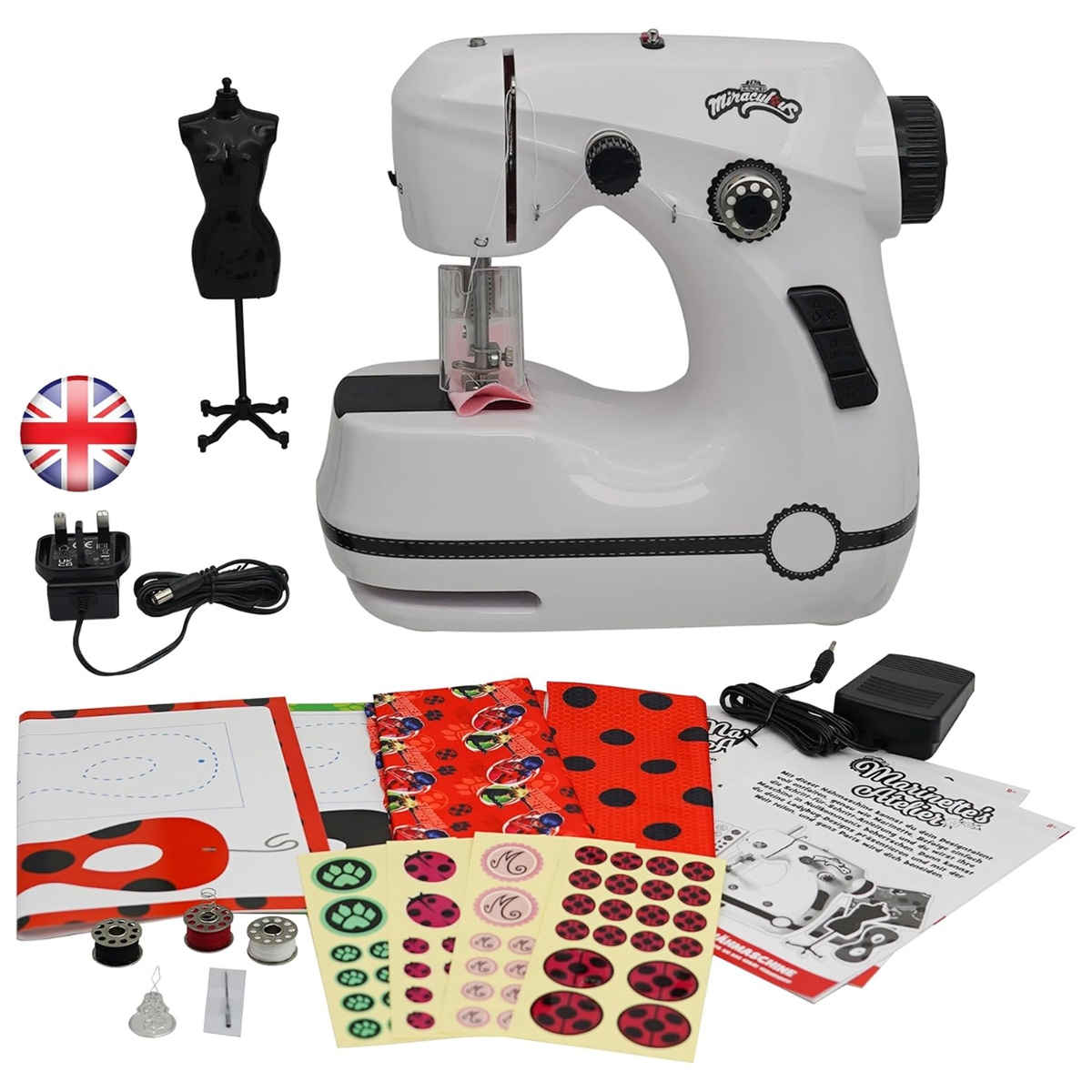 ميراكيلوس مارينيت ماكينة خياطة صغيرة للبنات، من عمر 5 إلى 7 سنوات