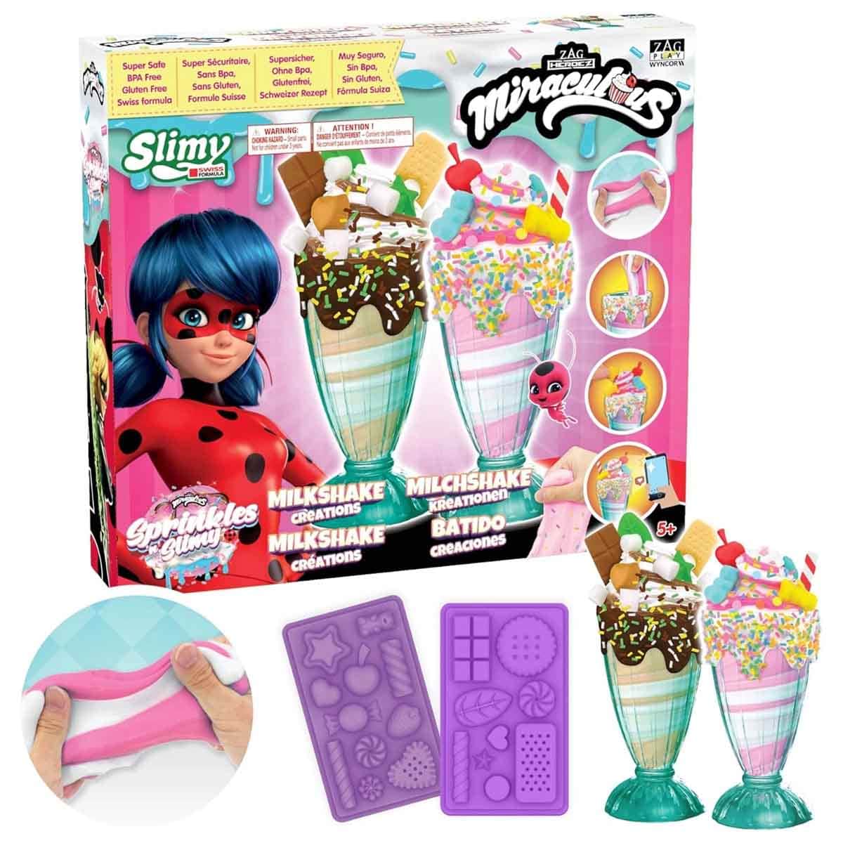 Miraculous Milkshake Slime & Slimy Donuts Creation Kit with Slimy Macarons Bundle Pack Girls, 5-7 Years