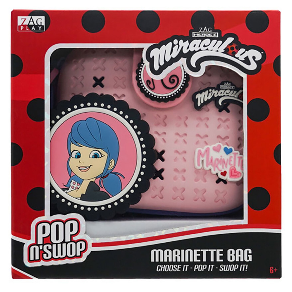 Miraculous Pop n' Swop Marinette Bag Girls, 5-7 Years